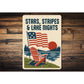 Stars Stripes & Lake Nights Aluminum Patriotic Lake Decor