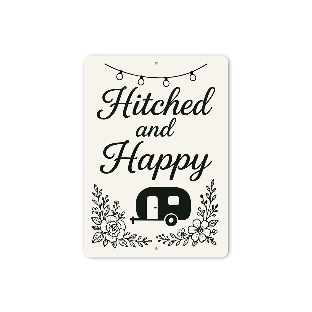 Hitched And Happy Sign