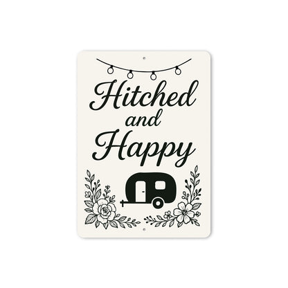 Hitched And Happy Sign