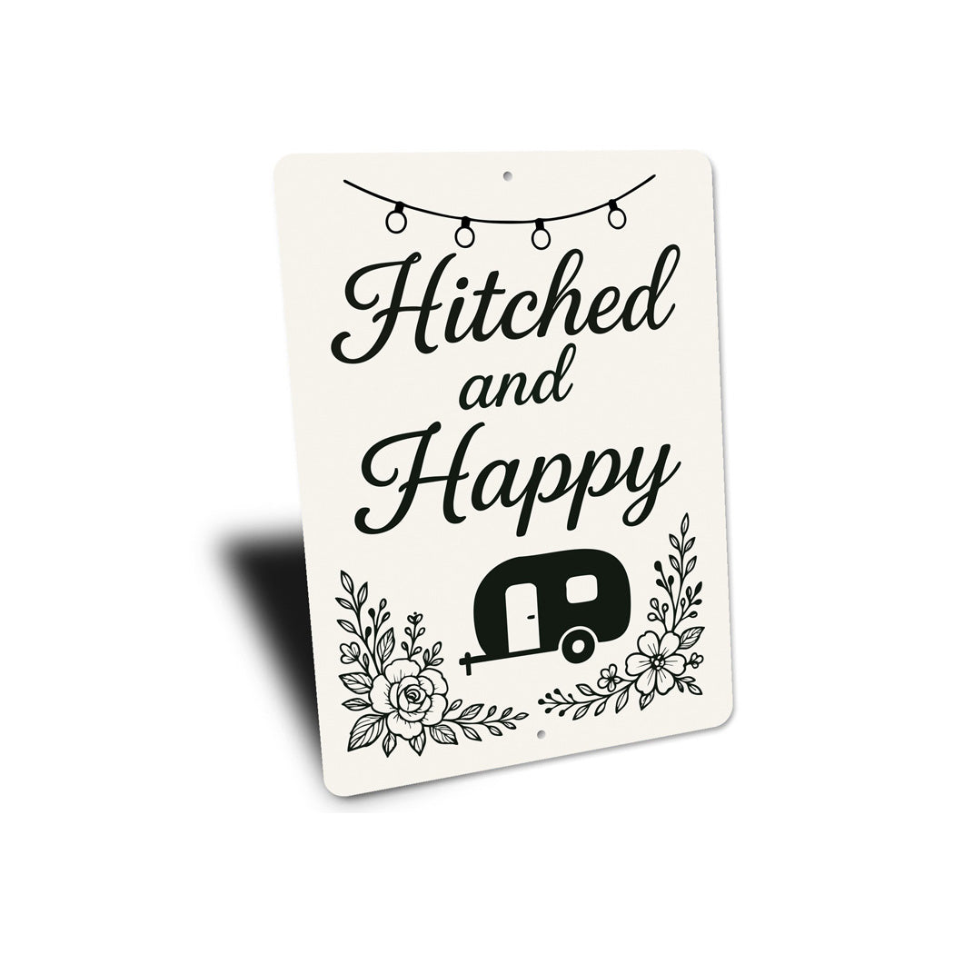 Hitched And Happy Sign