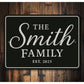 Personalized The Smith Family Est. 2025 Aluminum Wall Sign