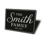 Personalized The Smith Family Est. 2025 Aluminum Wall Sign