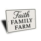 Rustic Faith Family Farm Aluminum Wall Sign Farmhouse Decor