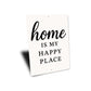 Rustic Home Is My Happy Place Aluminum Wall Sign