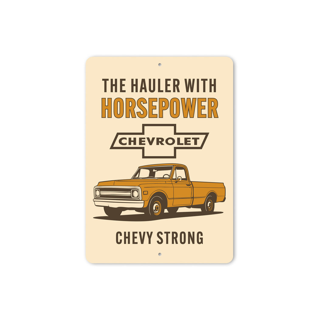 The Hauler With Horsepower Sign
