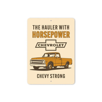 The Hauler With Horsepower Sign