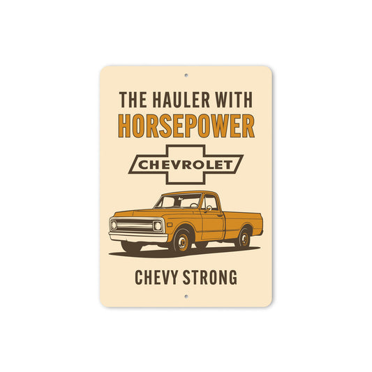The Hauler With Horsepower Sign
