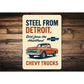 Steel From Detroit Dirt From The Heartland Sign