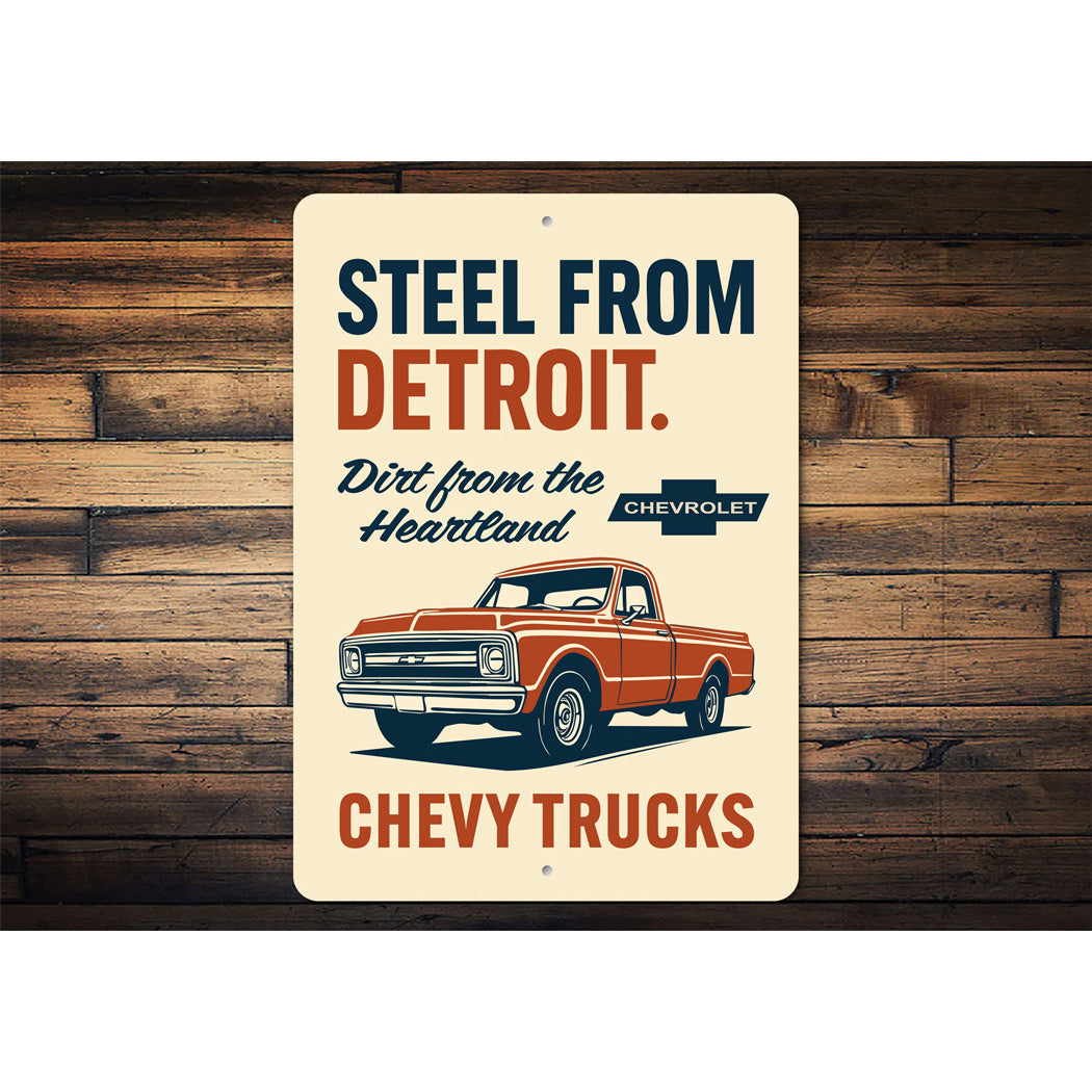 Steel From Detroit Dirt From The Heartland Sign