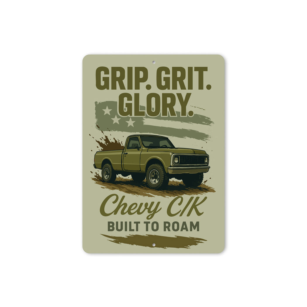 Grip Grit Glory Built To Roam Decor Sign