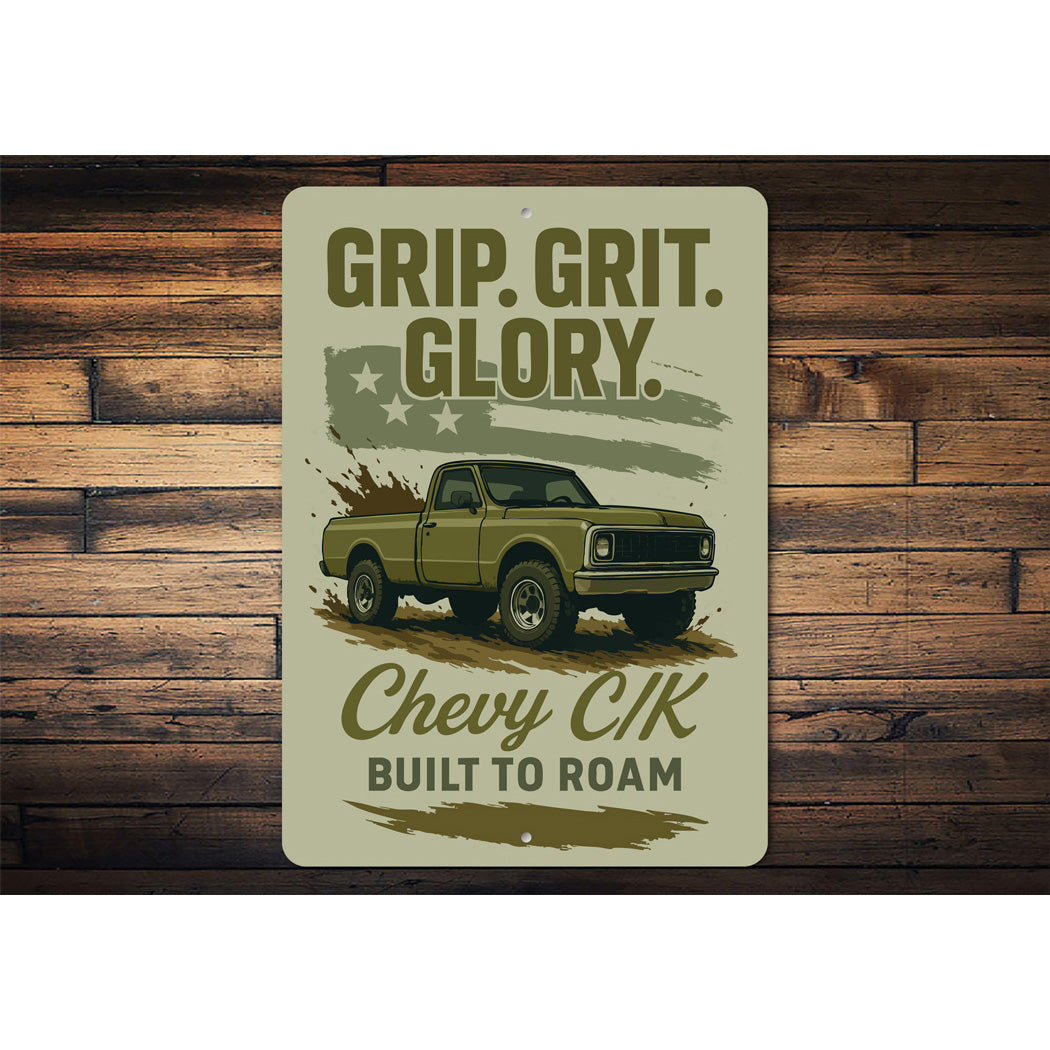 Grip Grit Glory Built To Roam Decor Sign