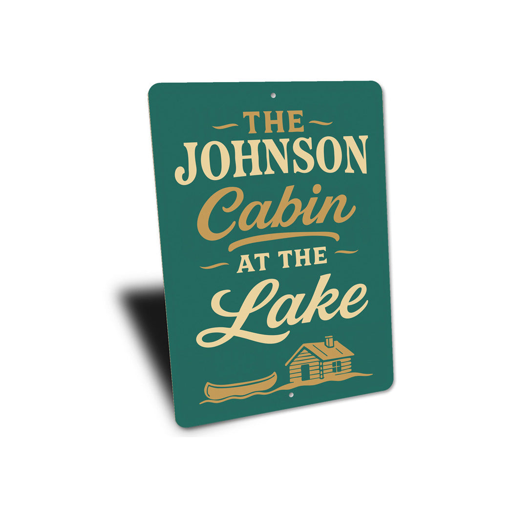 Personalized Cabin at the Lake Aluminum Decor Sign