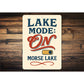 Lake Mode On Morse Lake Aluminum Decor Sign