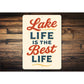 Lake Life Is The Best Life Motivational Decor Sign