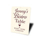 Personalized Bistro Table Sign Wine Dine Unwind Metal Decor