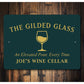 Gilded Glass Elevated Pour Personalized Wine Cellar Sign