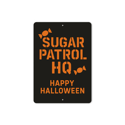Candy Sugar Patrol HQ Happy Halloween Sign