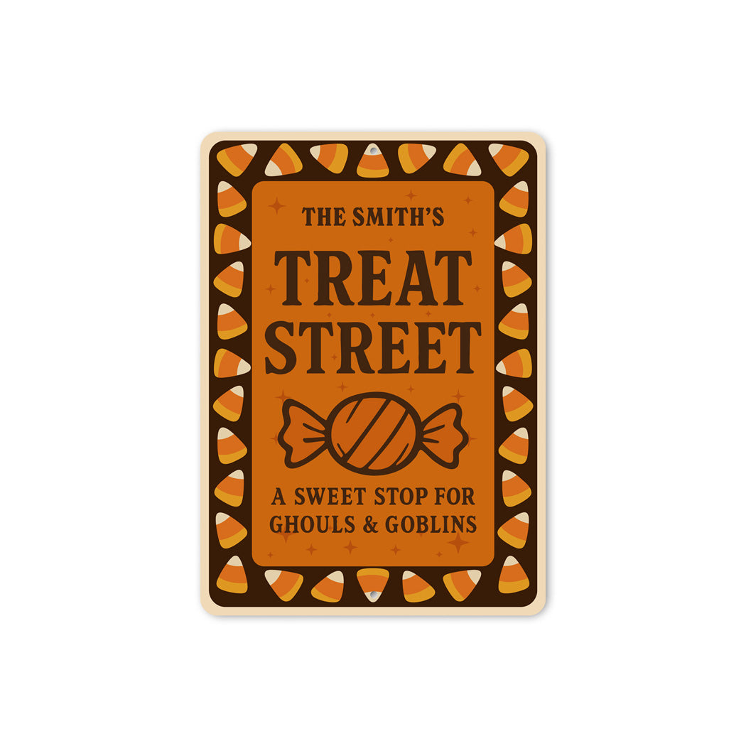Treat Street A Sweet Stop For Ghouls And Goblins Sign