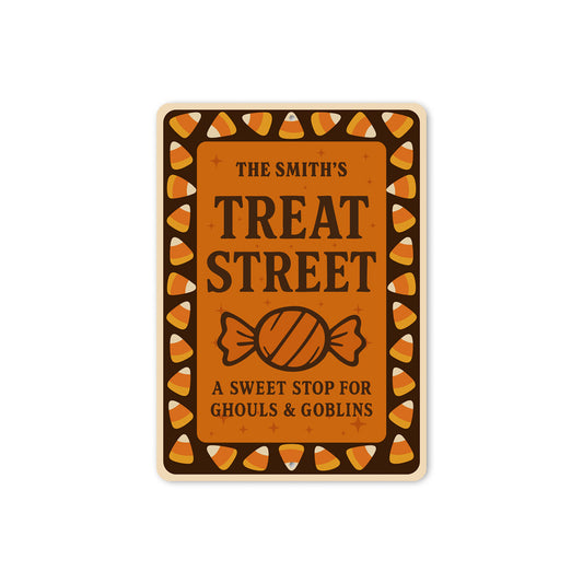 Treat Street A Sweet Stop For Ghouls And Goblins Sign