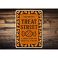 Treat Street A Sweet Stop For Ghouls And Goblins Sign