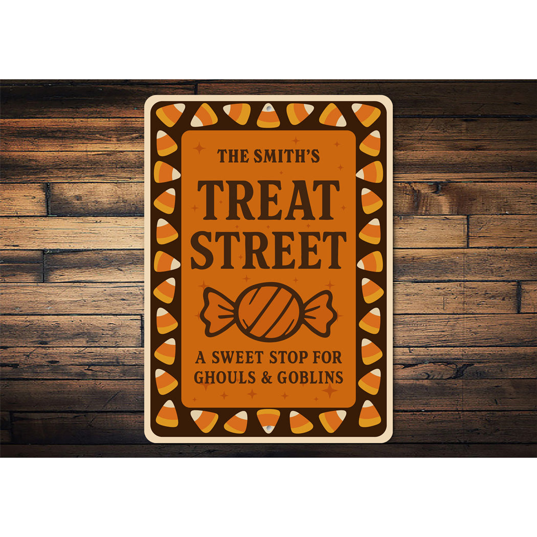Treat Street A Sweet Stop For Ghouls And Goblins Sign