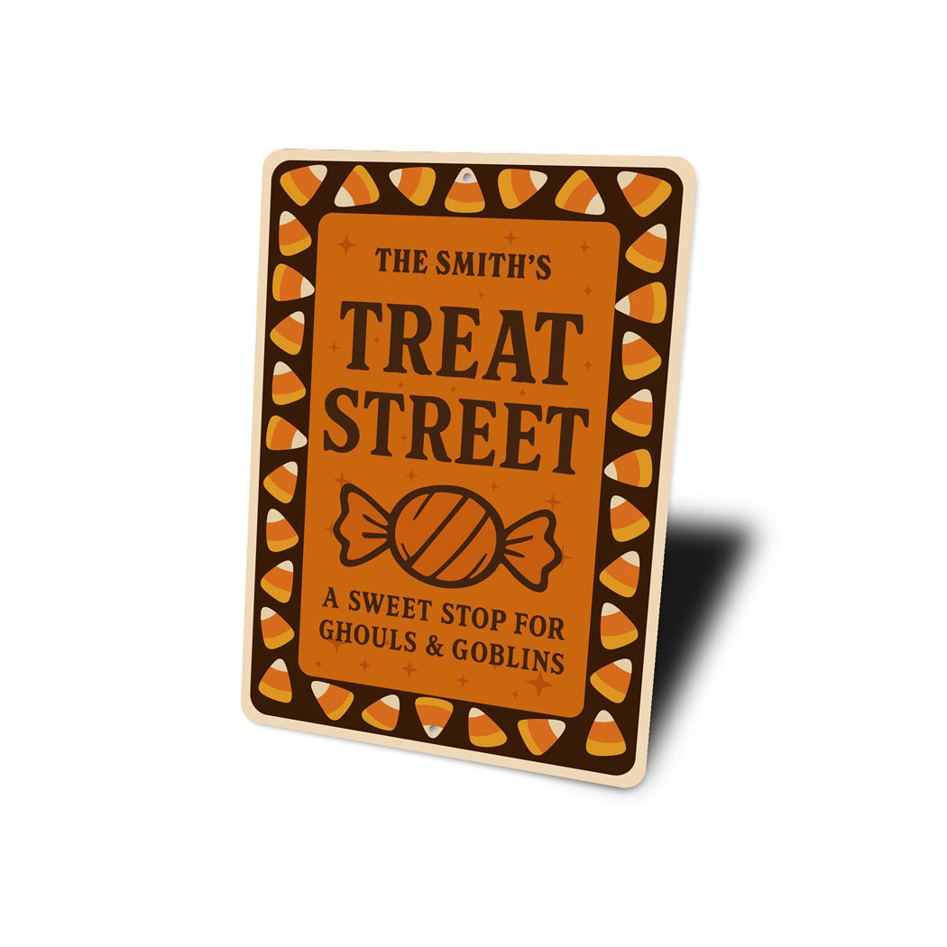 Treat Street A Sweet Stop For Ghouls And Goblins Sign