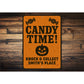 Candy Time Carved Pumpkin Knock And Collect Custom Sign