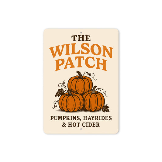 Pumpkin Patch Hayrides And Hot Cider Personalized Sign