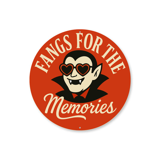 Fangs For The Memories Vampires Heart Sunglasses Round Sign
