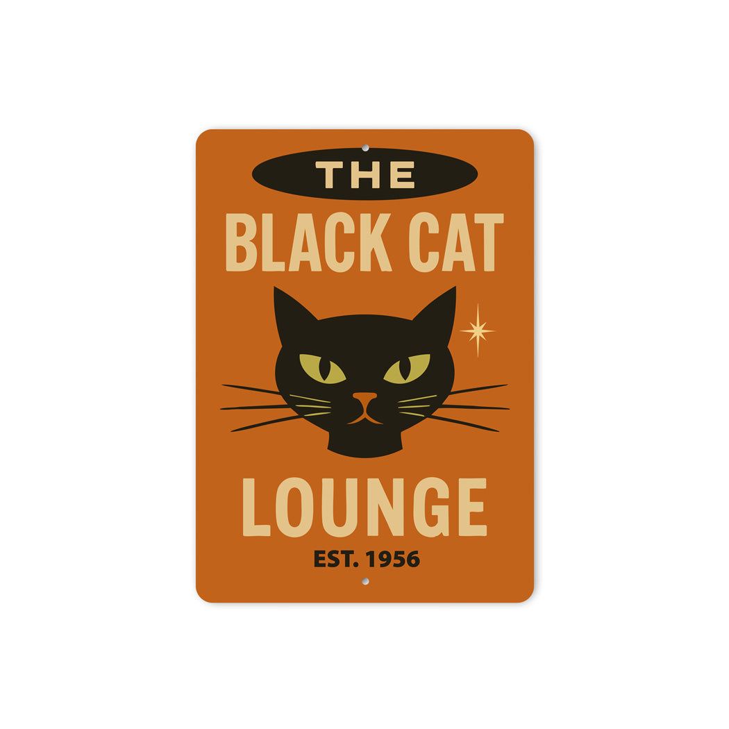The Black Cat Lounge Established Year Sign
