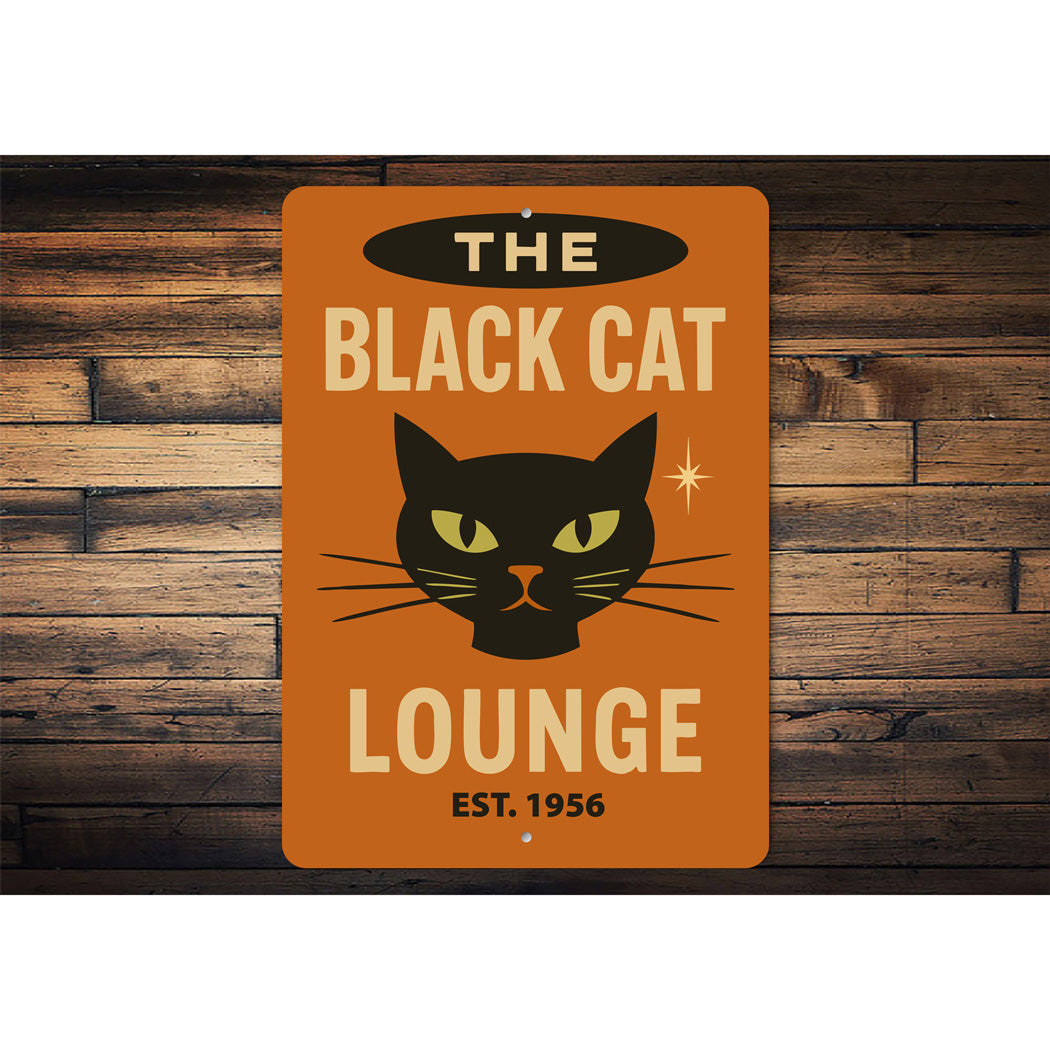 The Black Cat Lounge Established Year Sign