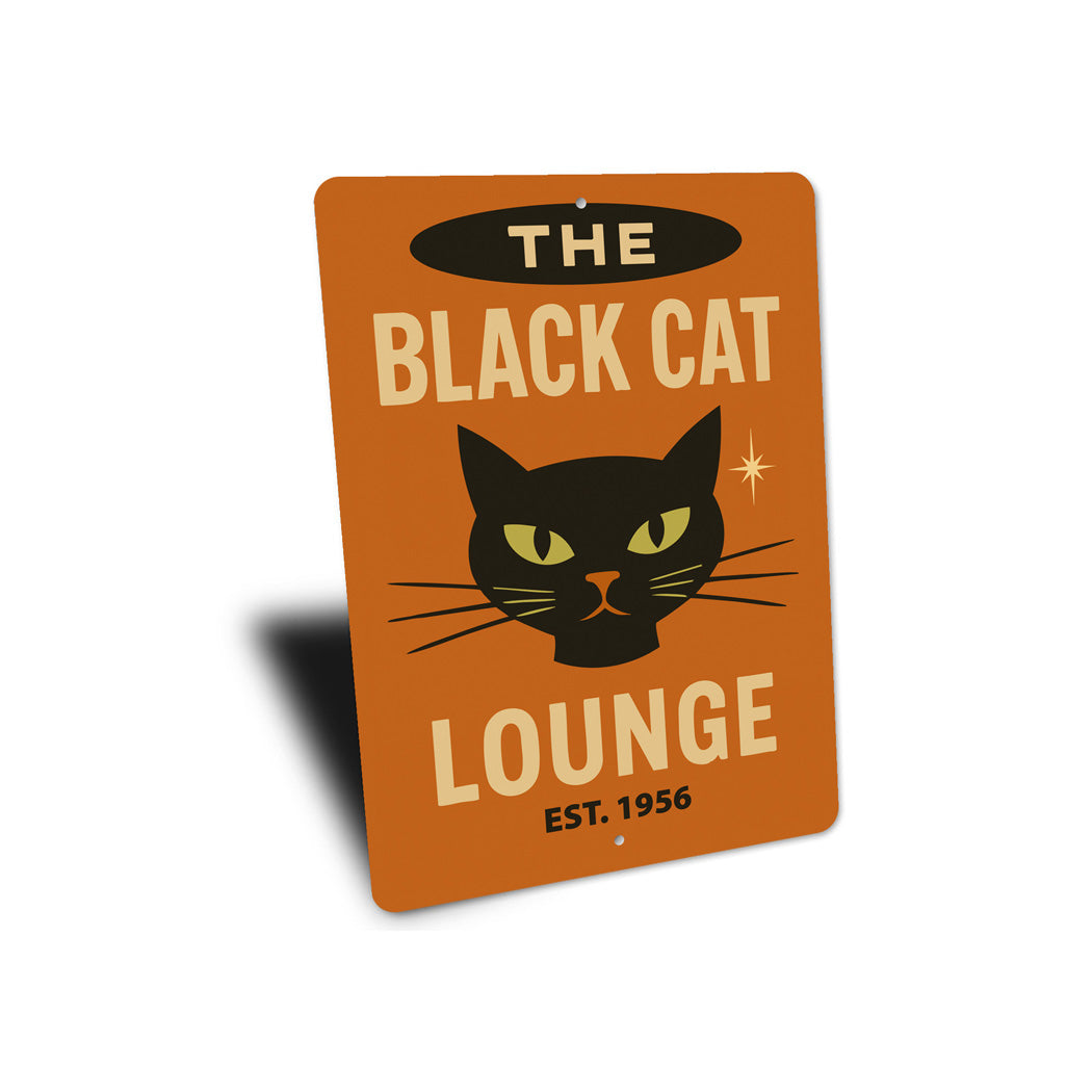 The Black Cat Lounge Established Year Sign