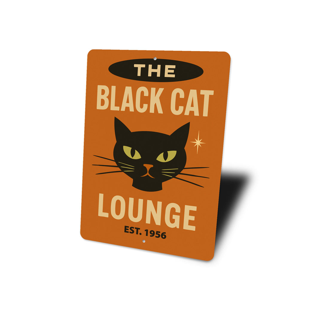 The Black Cat Lounge Established Year Sign