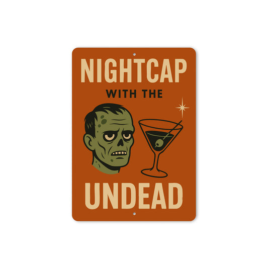 Nigthcap With The Undead Cocktail Drinks Sign