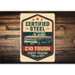 Certified Steel Chevy C10 Tough Truck Retro Sign