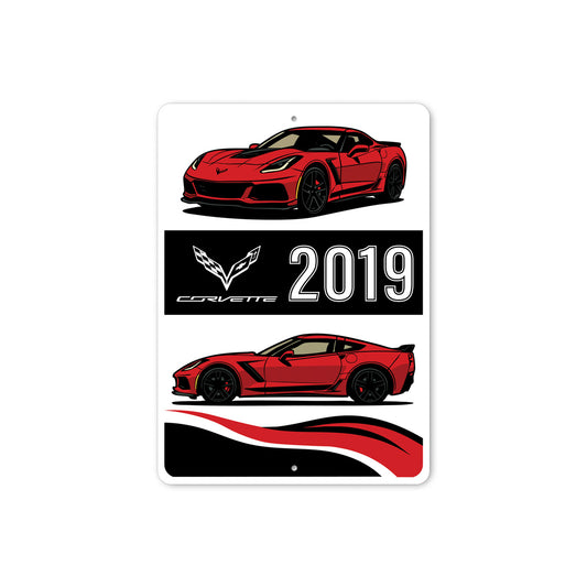 C7 Corvette 2019 Chevrolet Sports Car Sign