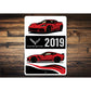 C7 Corvette 2019 Chevrolet Sports Car Sign