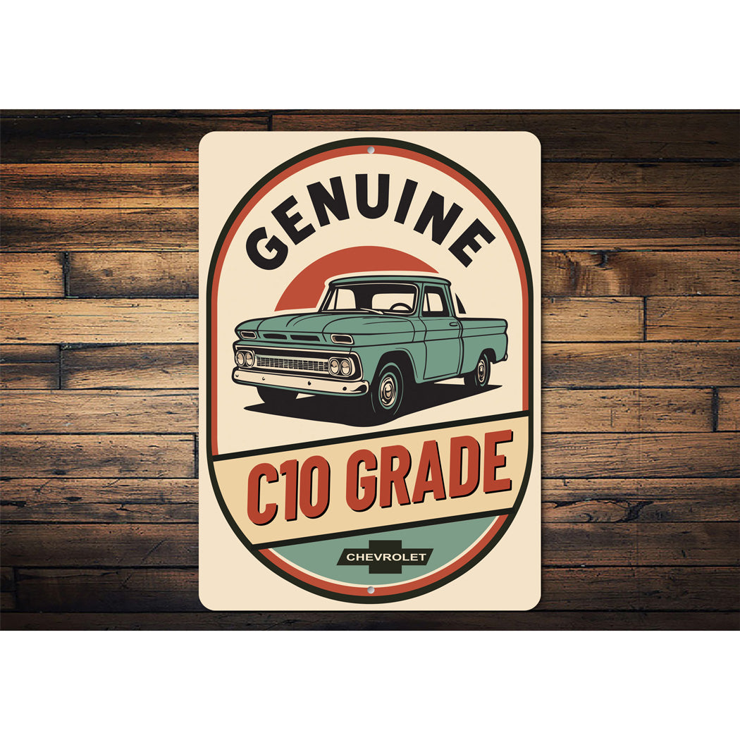 Genuine C10 Grade Chevy Trucks Chevrolet Sign