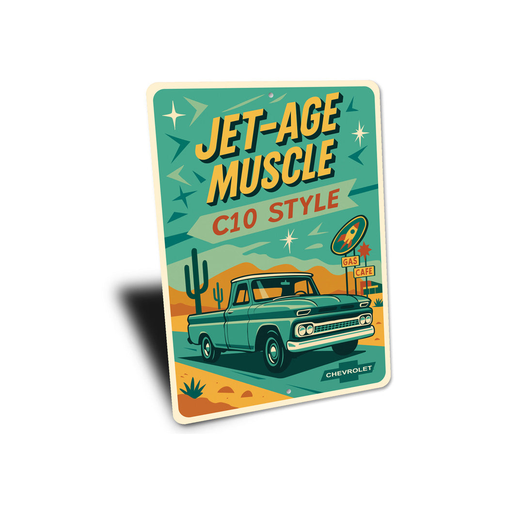 Jet-Age Muscle C10 Style Chevrolet Sign