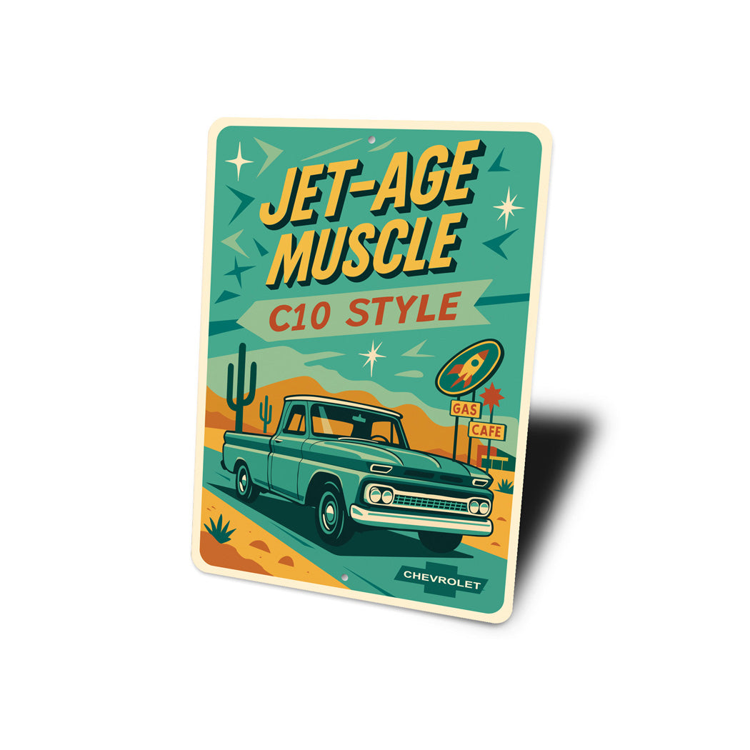 Jet-Age Muscle C10 Style Chevrolet Sign