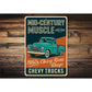 Chevy Trucks Mid-Century Muscle 1950s Chevrolet Sign