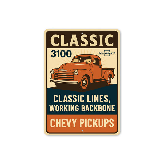 Chevy Pickups Classic 3100 Classic Lines Working Backbone