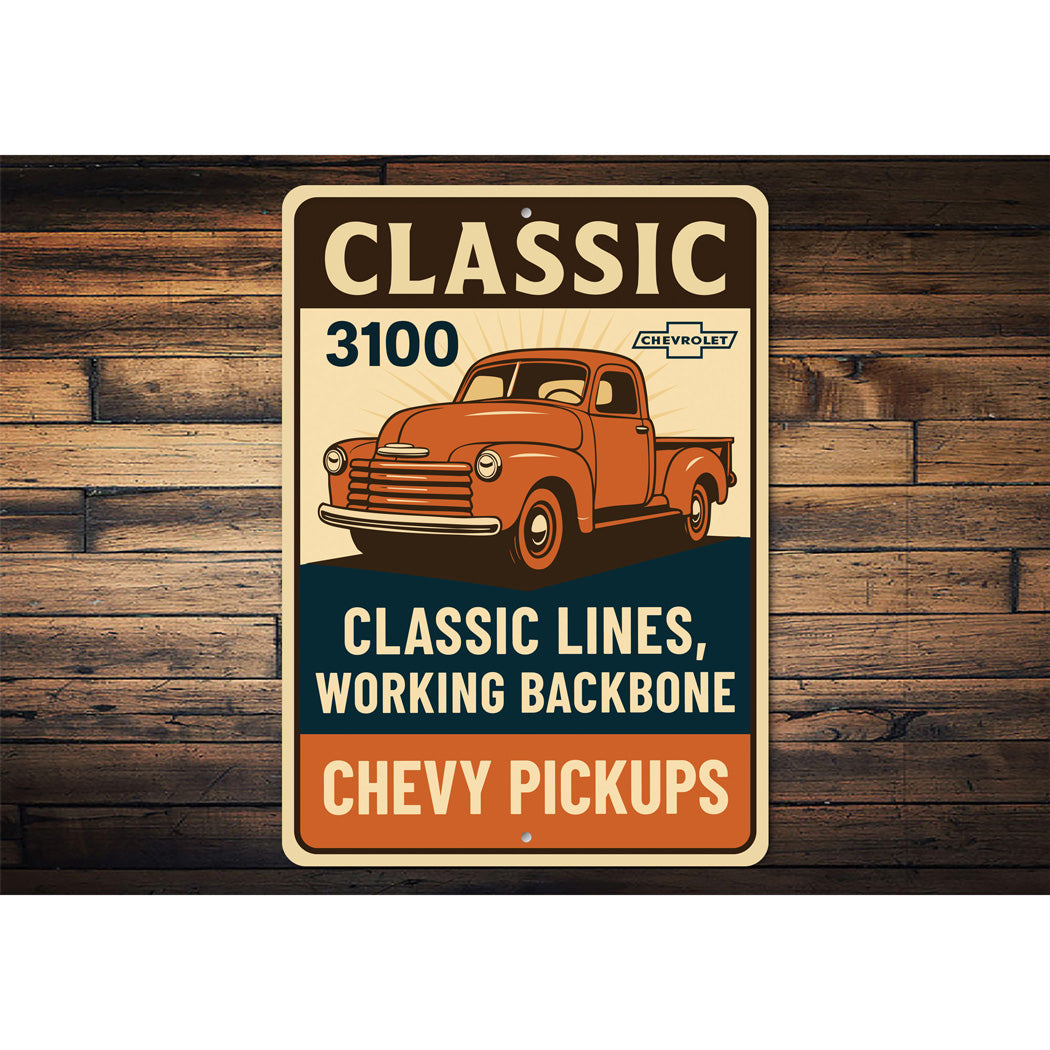 Chevy Pickups Classic 3100 Classic Lines Working Backbone