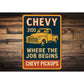 Chevy Pickups 3100 Where The Job Begins Chevrolet Signs