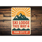 Park City Utah Ski Lodge This Way Directional Sign