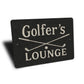 Golfer's Lounge Golfers Aluminum Decor Sign