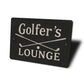 Golfer's Lounge Golfers Aluminum Decor Sign