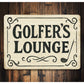 Golfer's Lounge Golf Club Vintage Aluminum Sign