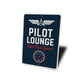 Pilot Lounge Flight Plans Optional Wings Decor Sign