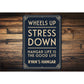 Personalized Hangar Wheels Up Stress Down Good Life Sign
